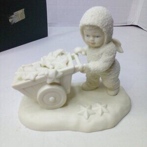 Department 56 Snowbabies There's Another One Figurine Christmas Wheelbarrow